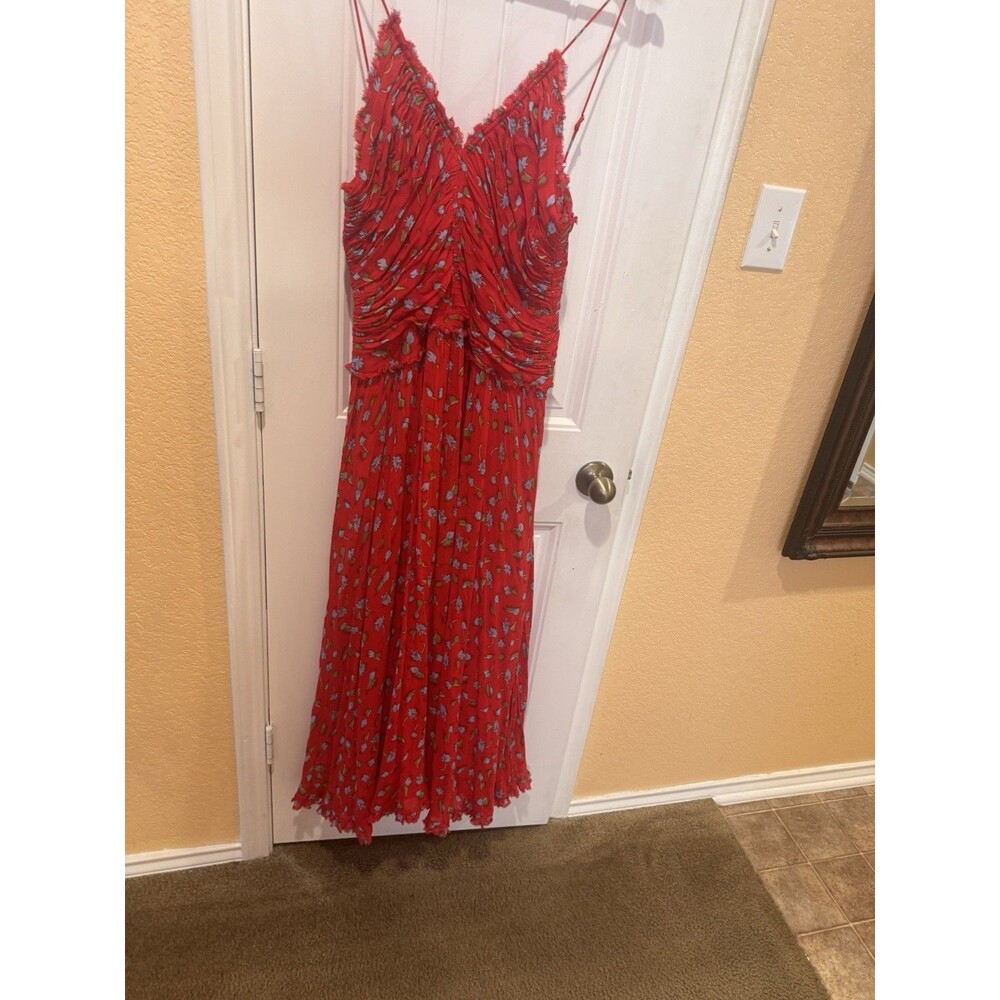 J. Crew Women's Collection Ruched Chiffon Dress Adjustable Straps Size 16 - Picture 4 of 16